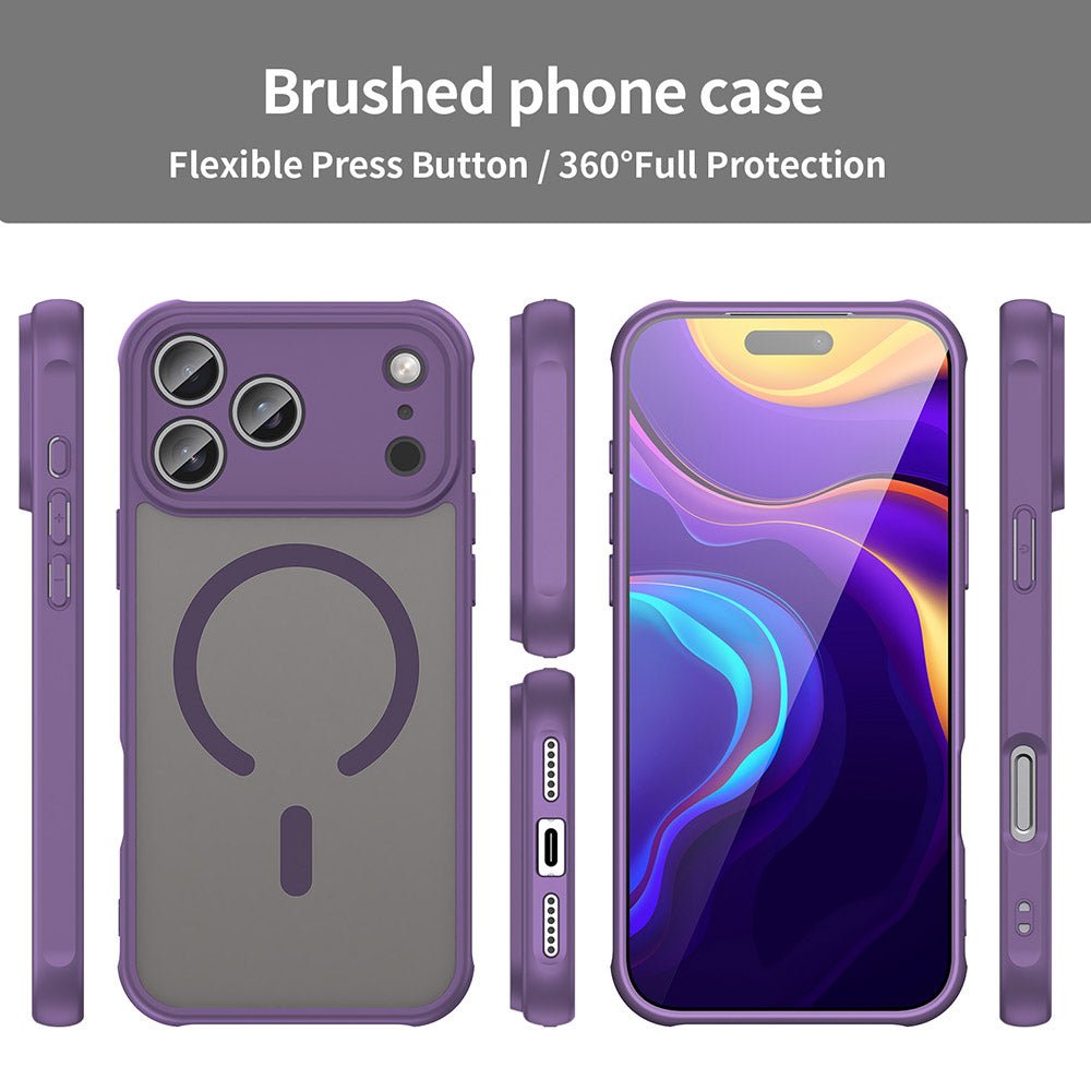 Techsuit iPhone 17 Pro - Σκληρή Θήκη με Πλαίσιο Σιλικόνης και MagSafe - HaloFrost II MagSafe - Purple