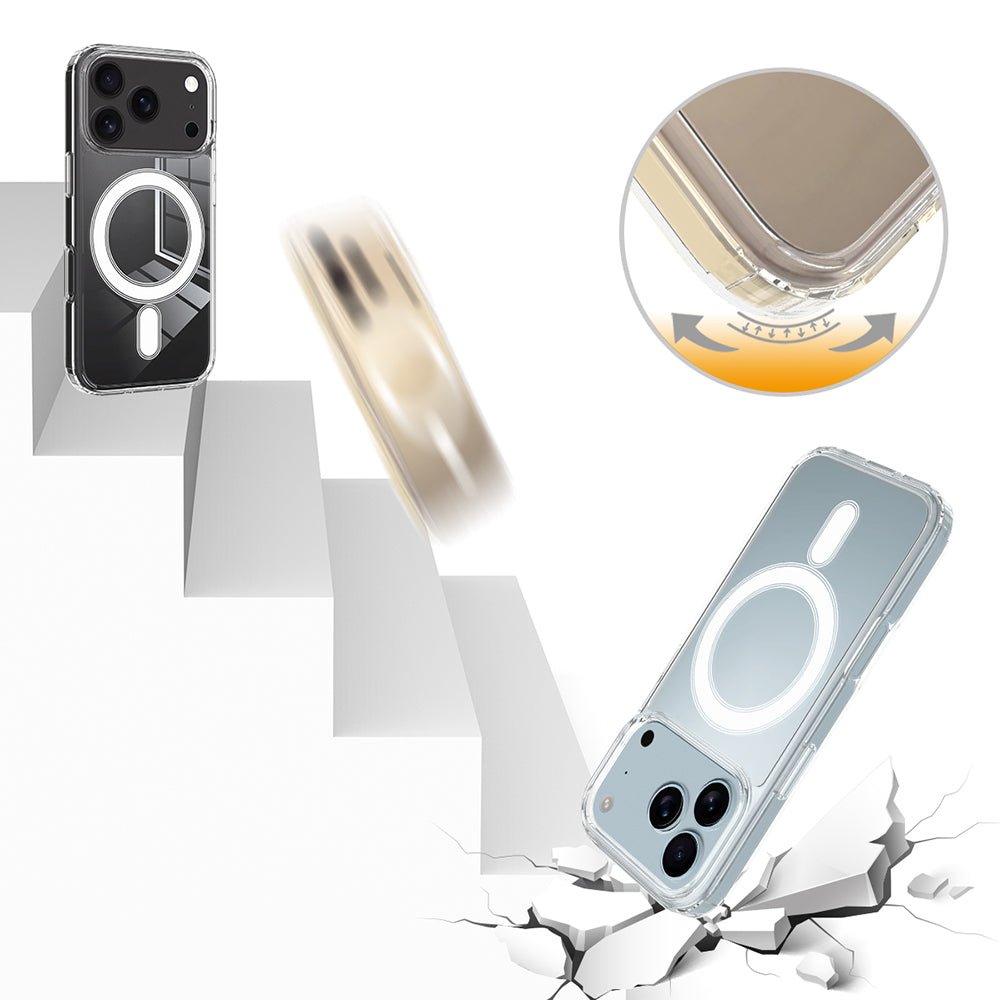 Techsuit iPhone 17 Pro - Σκληρή Θήκη με Πλαίσιο Σιλικόνης - MagSafe Pro - Clear