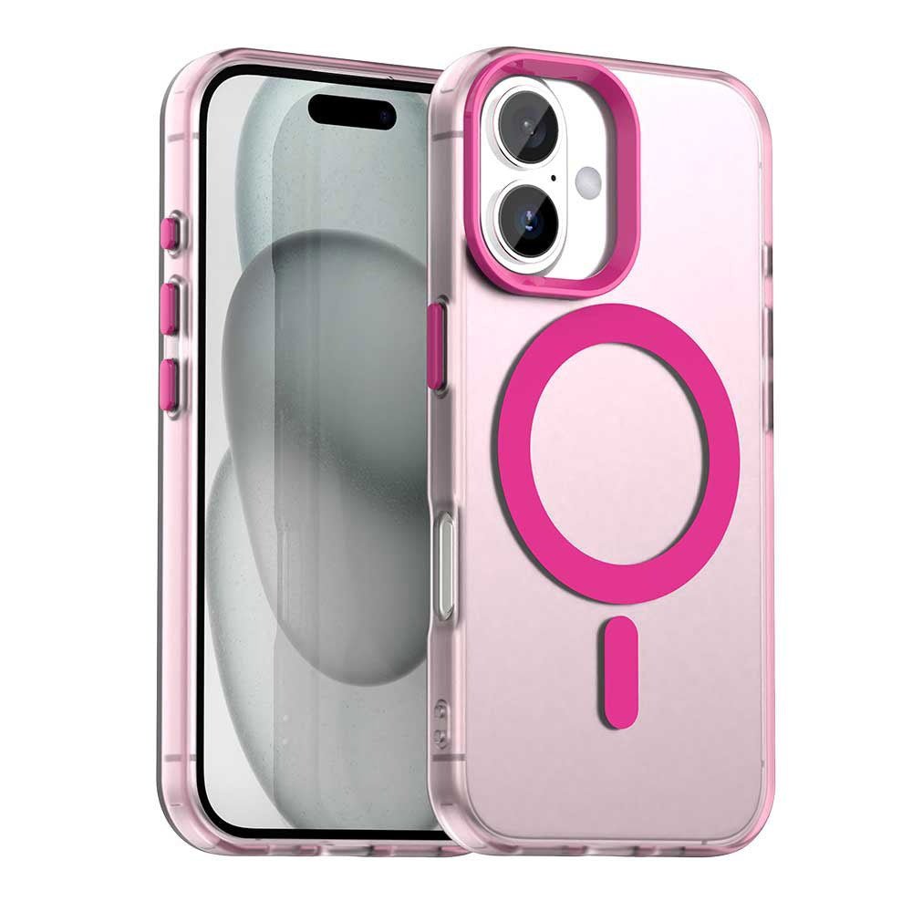 Techsuit iPhone 17 - Σκληρή Θήκη με Πλαίσιο Σιλικόνης και MagSafe - CandyCase MagSafe - Pink