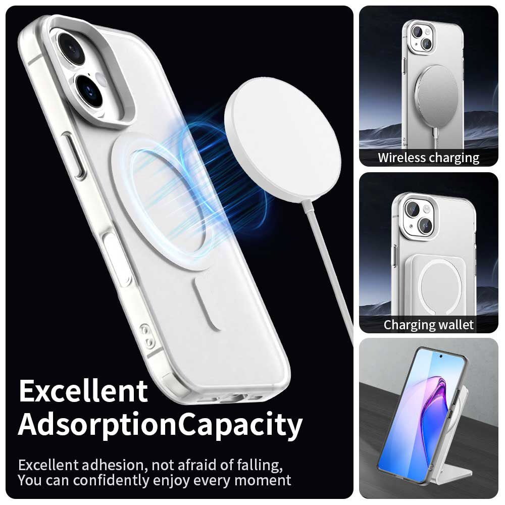 Techsuit iPhone 17 - Σκληρή Θήκη με Πλαίσιο Σιλικόνης και MagSafe - CandyCase MagSafe - White