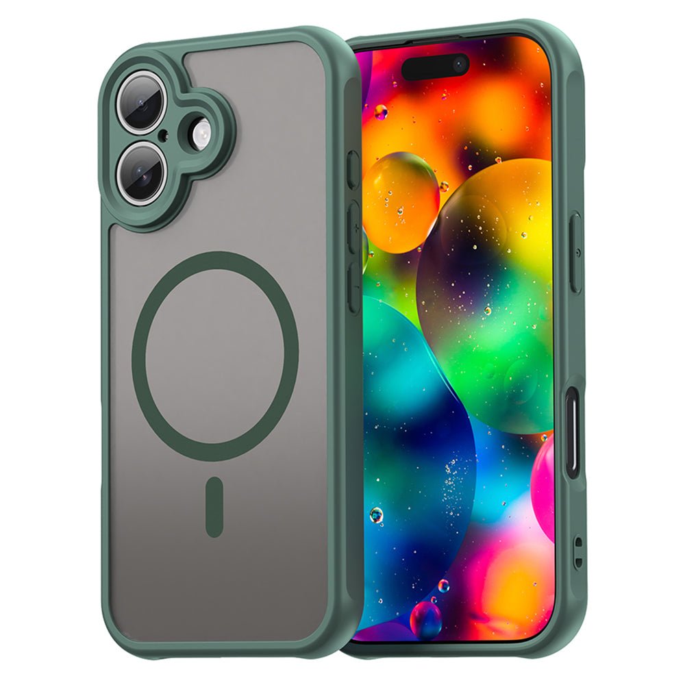 Techsuit iPhone 17 - Σκληρή Θήκη με Πλαίσιο Σιλικόνης και MagSafe - HaloFrost II MagSafe - Green