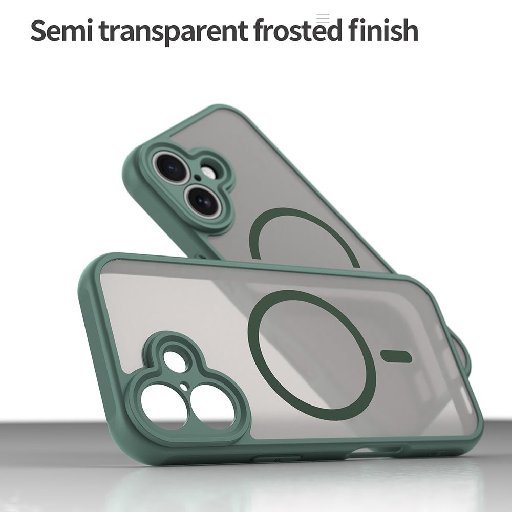 Techsuit iPhone 17 - Σκληρή Θήκη με Πλαίσιο Σιλικόνης και MagSafe - HaloFrost II MagSafe - Green