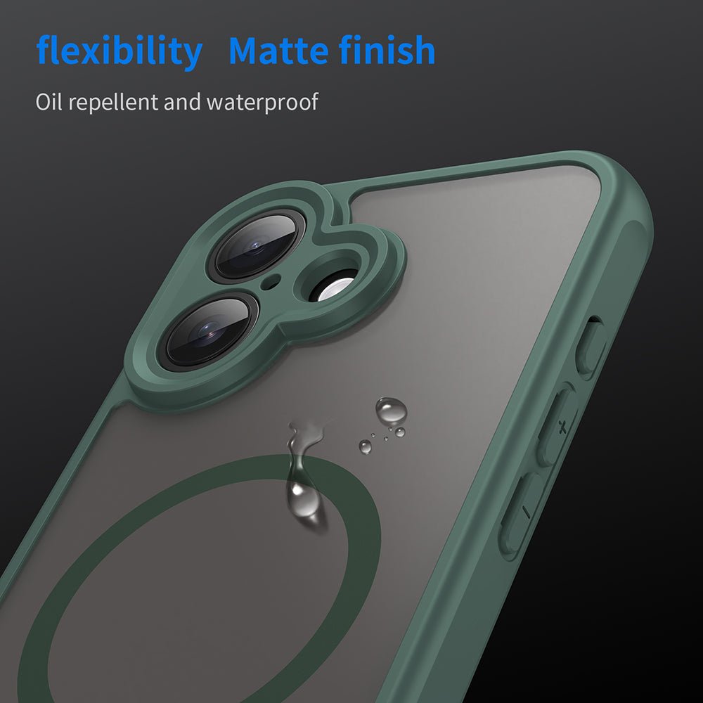 Techsuit iPhone 17 - Σκληρή Θήκη με Πλαίσιο Σιλικόνης και MagSafe - HaloFrost II MagSafe - Green