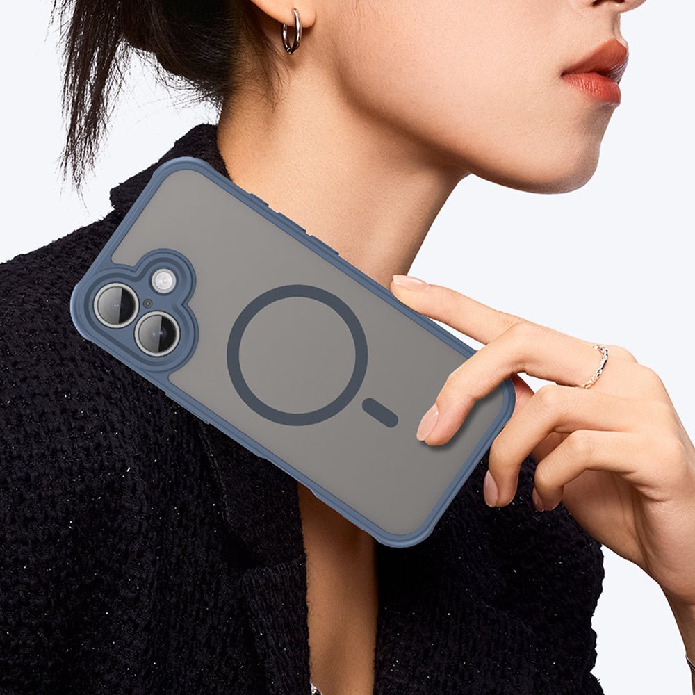 Techsuit iPhone 17 - Σκληρή Θήκη με Πλαίσιο Σιλικόνης και MagSafe - HaloFrost II MagSafe - Navy Blue