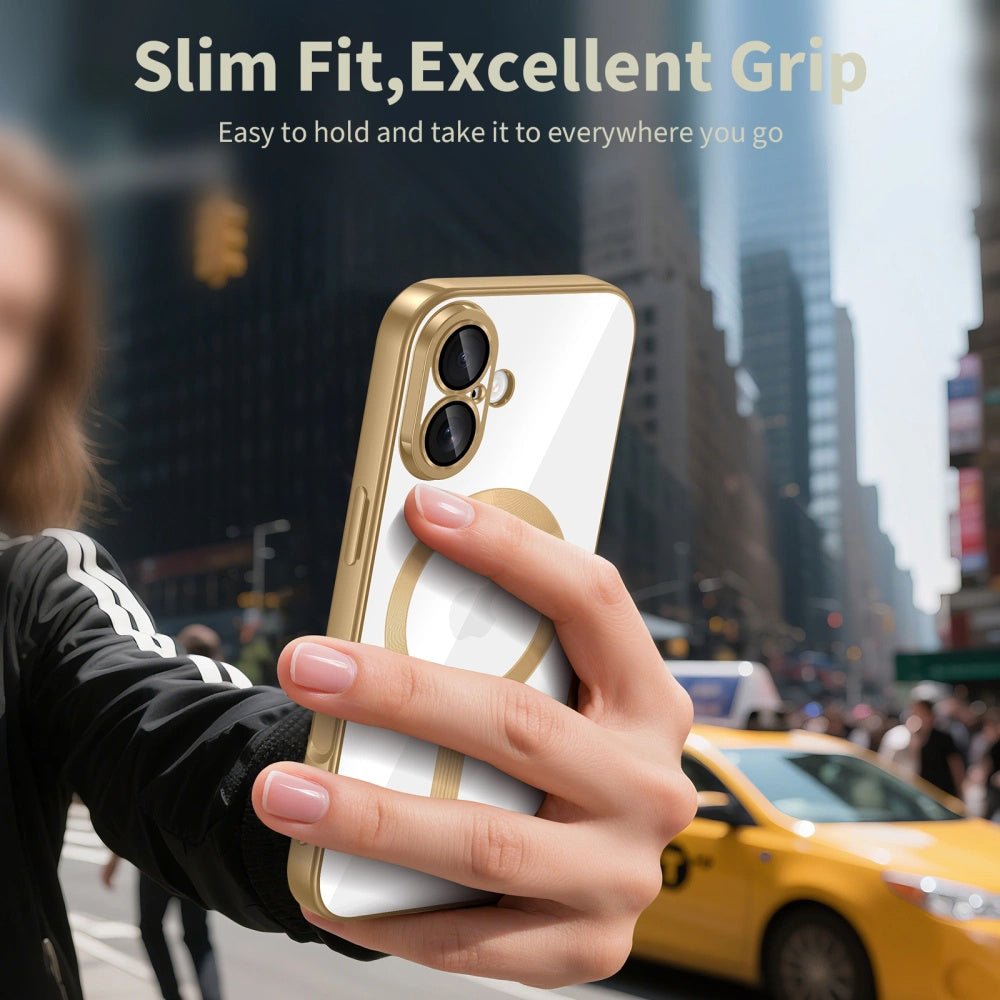 Techsuit iPhone 17 - Θήκη Σιλικόνης - Luxury Crystal MagSafe - Pink / Clear