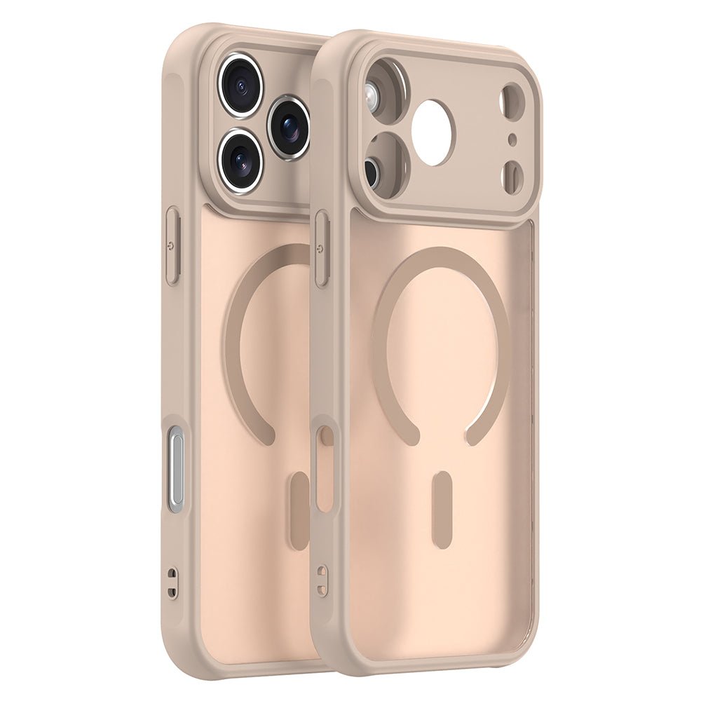 Techsuit iPhone 18 Pro Max / iPhone 17 Pro Max - Σκληρή Θήκη με Πλαίσιο Σιλικόνης και MagSafe - HaloFrost II - Gold