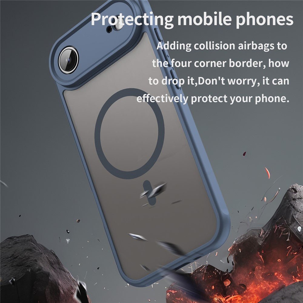 Techsuit iPhone Air - Σκληρή Θήκη με Πλαίσιο Σιλικόνης και MagSafe - HaloFrost II MagSafe - Navy Blue