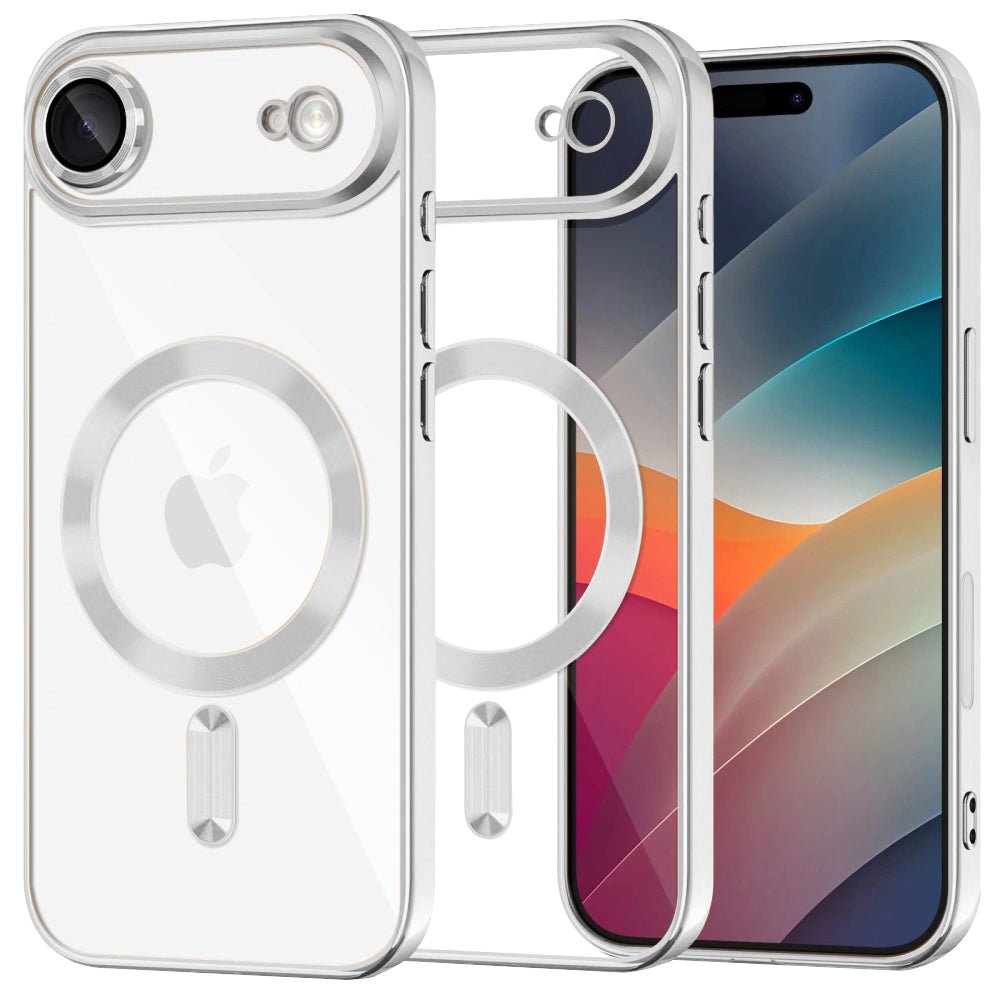 Techsuit iPhone Air - Θήκη Σιλικόνης - Luxury Crystal MagSafe - Silver / Clear