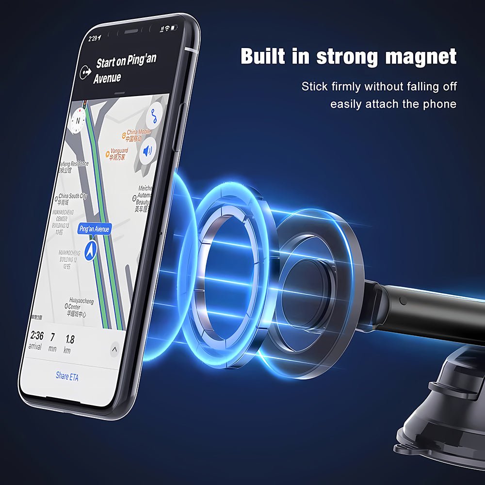 Techsuit Μαγνητική MagSafe Βάση Αυτοκινήτου για το Ταμπλό - MagProX S12 - Black