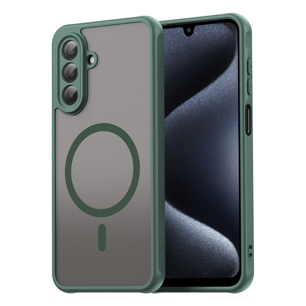 Techsuit Samsung Galaxy A17 4G / 5G - Σκληρή Θήκη με Πλαίσιο Σιλικόνης και MagSafe - HaloFrost II MagSafe - Green