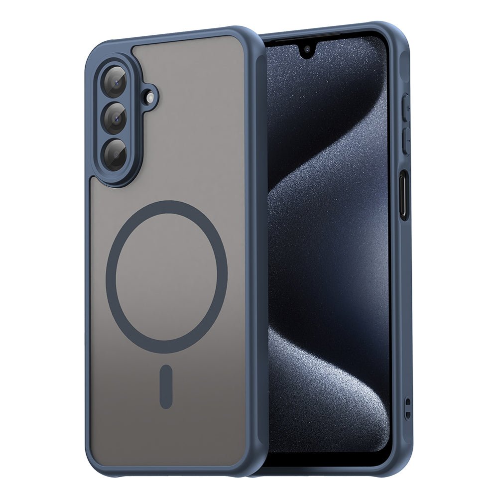 Techsuit Samsung Galaxy A17 4G / 5G - Σκληρή Θήκη με Πλαίσιο Σιλικόνης και MagSafe - HaloFrost II MagSafe - Navy Blue