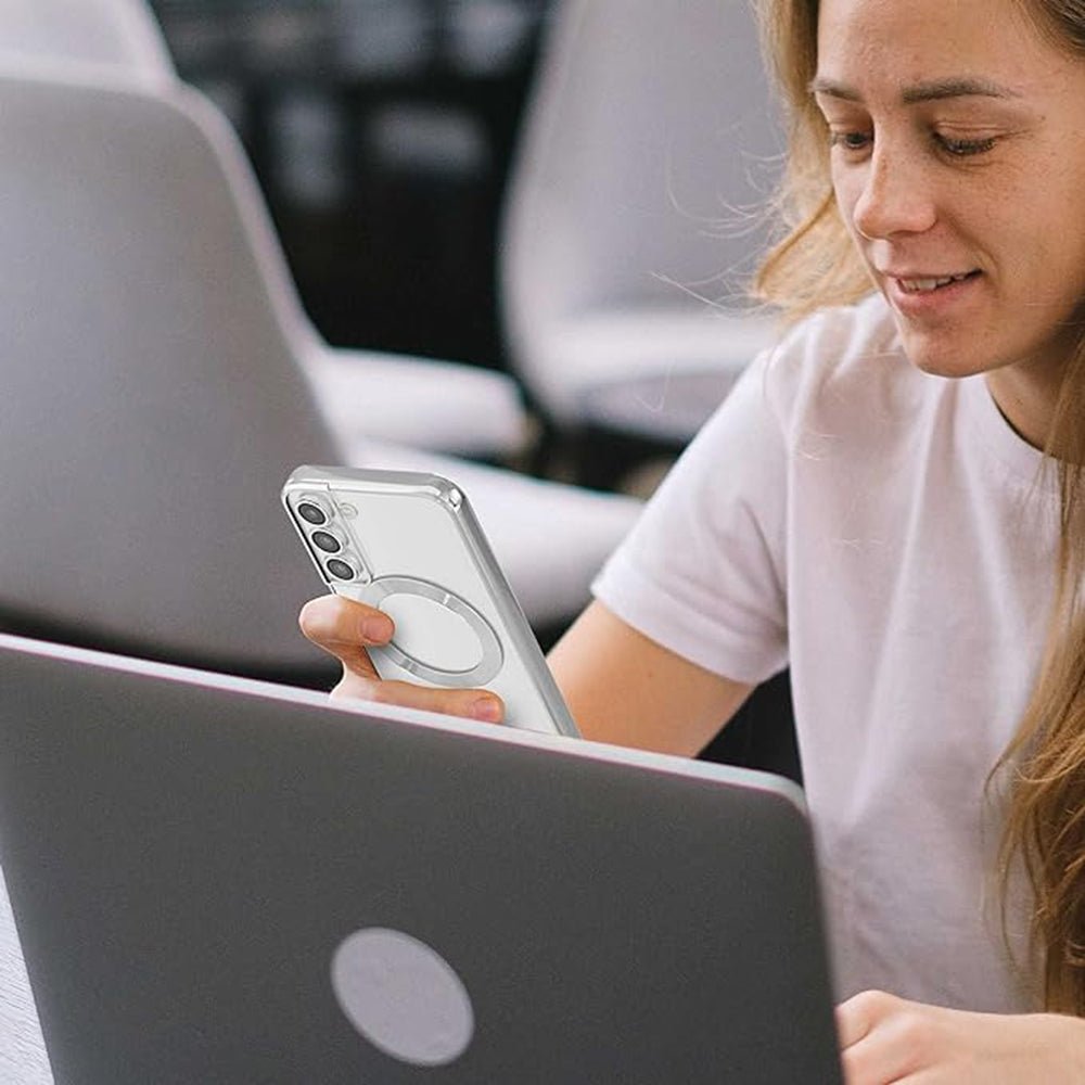 Techsuit Samsung Galaxy A17 4G / 5G - Θήκη Σιλικόνης - Luxury Crystal MagSafe - Deep Green / Clear