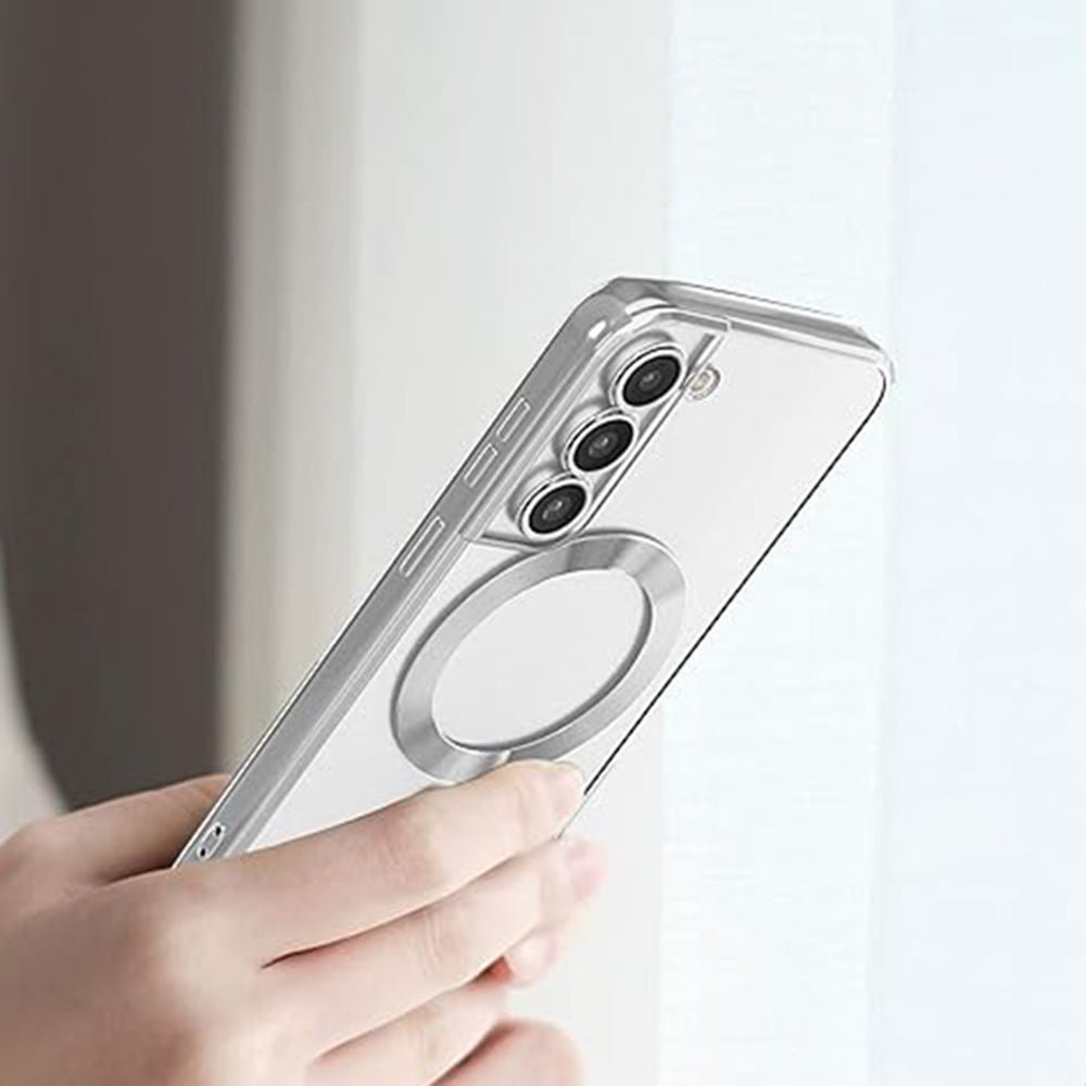 Techsuit Samsung Galaxy A17 4G / 5G - Θήκη Σιλικόνης - Luxury Crystal MagSafe - Light Purple / Clear