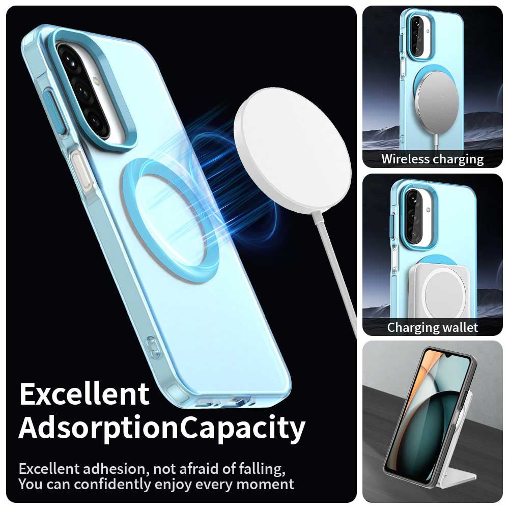 Techsuit Samsung Galaxy A18 4G / A17 4G / 5G - Σκληρή Θήκη με Πλαίσιο Σιλικόνης και MagSafe - CandyCase - Blue