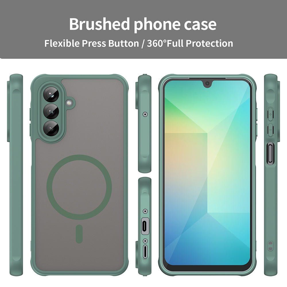 Techsuit Samsung Galaxy A26 5G - Σκληρή Θήκη με Πλαίσιο Σιλικόνης και MagSafe - HaloFrost II MagSafe - Green