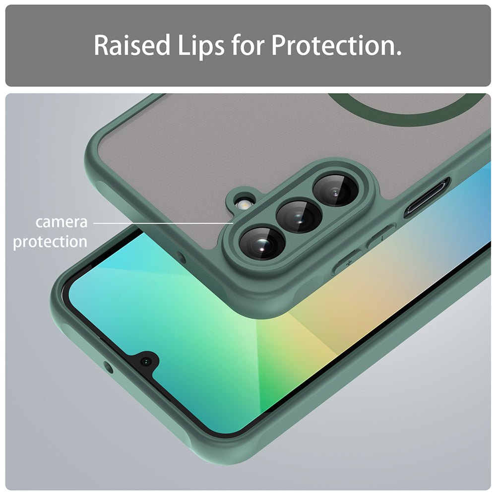 Techsuit Samsung Galaxy A26 5G - Σκληρή Θήκη με Πλαίσιο Σιλικόνης και MagSafe - HaloFrost II MagSafe - Green