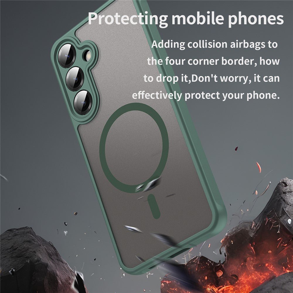 Techsuit Samsung Galaxy A27 5G - Σκληρή Θήκη με Πλαίσιο Σιλικόνης και MagSafe - HaloFrost II MagSafe - Green