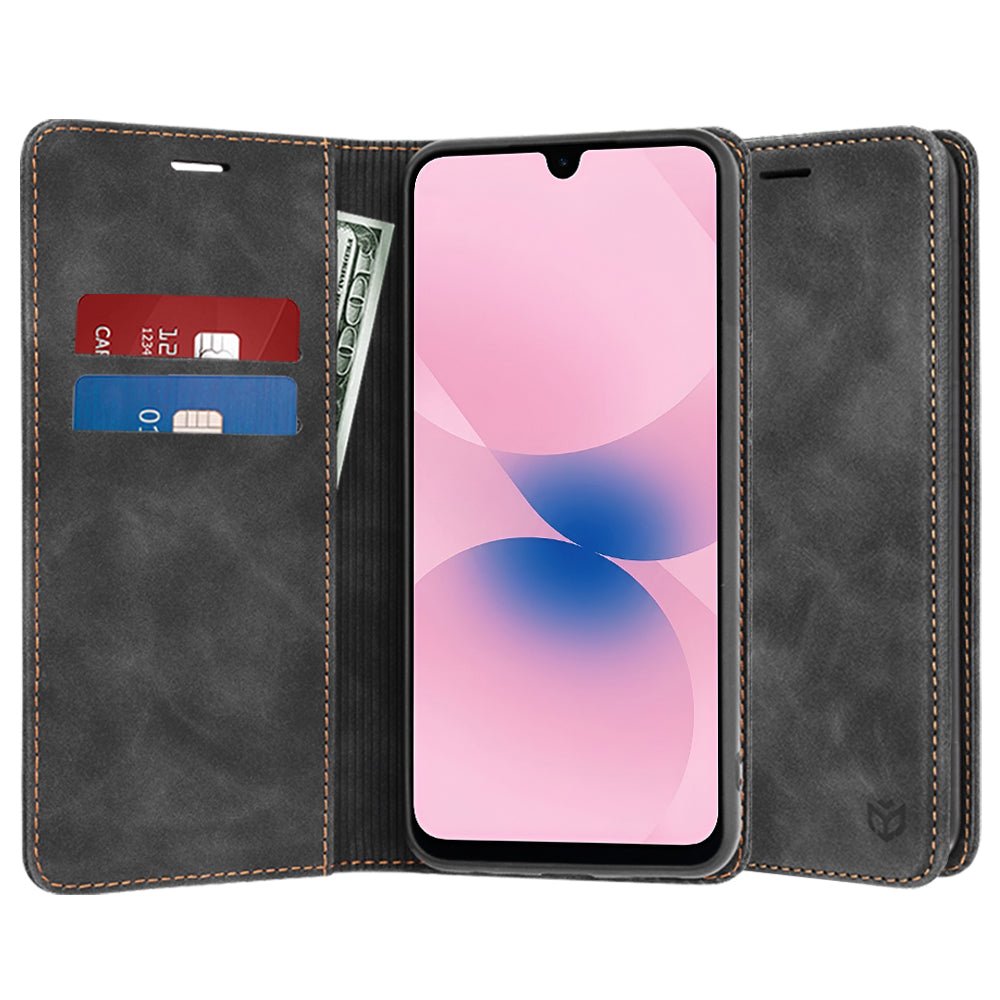 Techsuit Samsung Galaxy A27 5G - Θήκη Πορτοφόλι από Δερματίνη με Stand - Confy Cover - Black