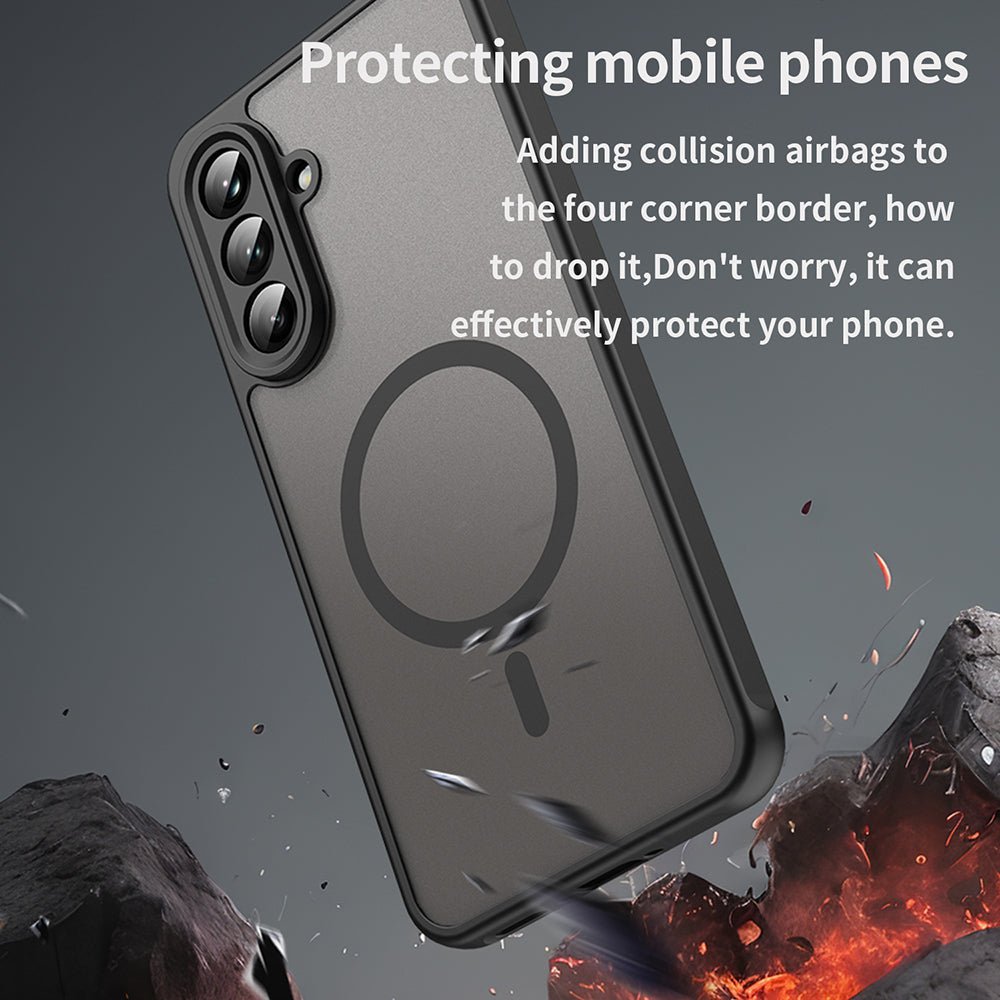 Techsuit Samsung Galaxy A36 5G - Σκληρή Θήκη με Πλαίσιο Σιλικόνης και MagSafe - HaloFrost II MagSafe - Black