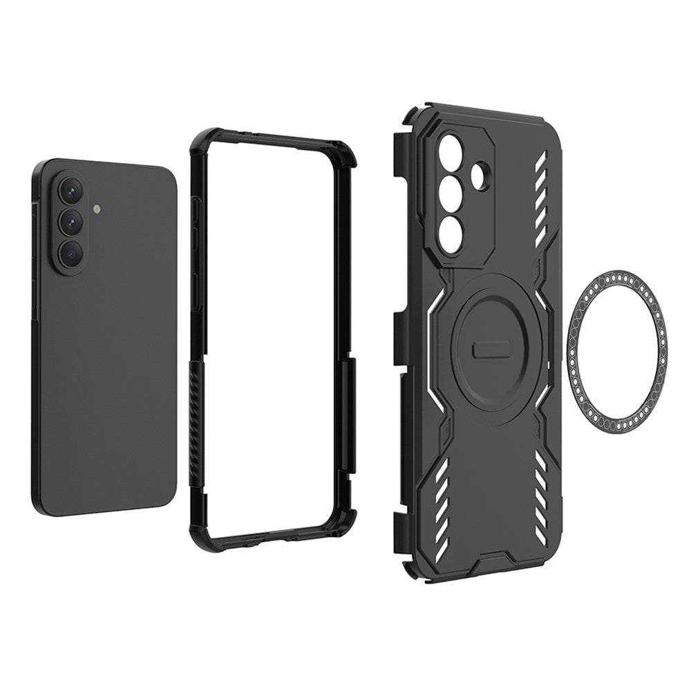 Techsuit Samsung Galaxy A37 5G - Σκληρή Θήκη με Πλαίσιο Σιλικόνης και MagSafe - ArmorMag - Black