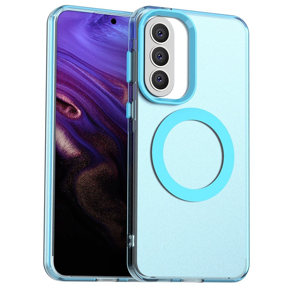 Techsuit Samsung Galaxy A37 5G - Σκληρή Θήκη με Πλαίσιο Σιλικόνης και MagSafe - CandyCase MagSafe - Blue