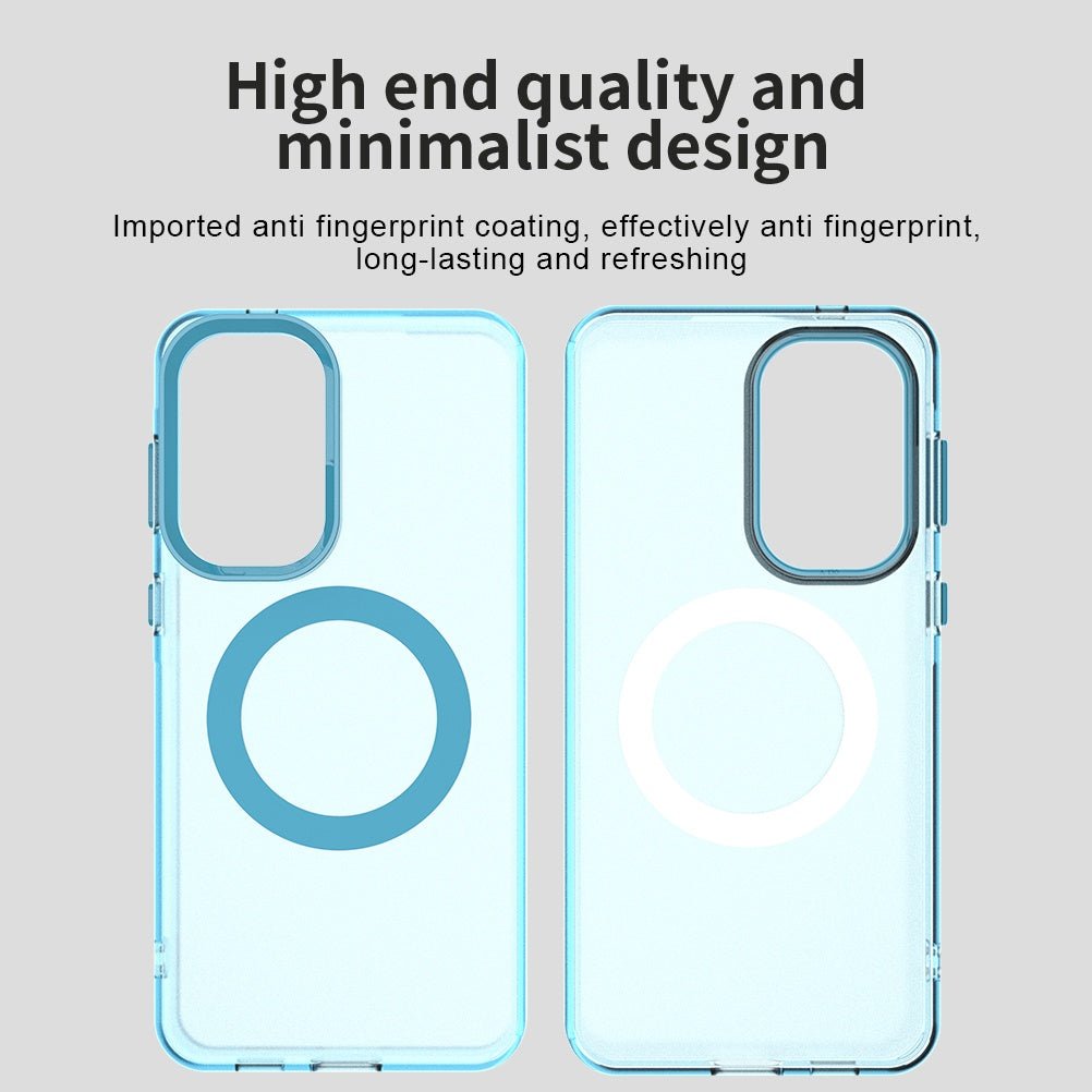 Techsuit Samsung Galaxy A37 5G - Σκληρή Θήκη με Πλαίσιο Σιλικόνης και MagSafe - CandyCase MagSafe - Blue