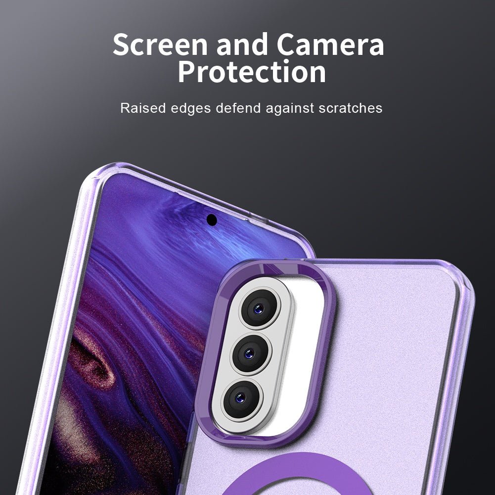 Techsuit Samsung Galaxy A37 5G - Σκληρή Θήκη με Πλαίσιο Σιλικόνης και MagSafe - CandyCase MagSafe - Purple