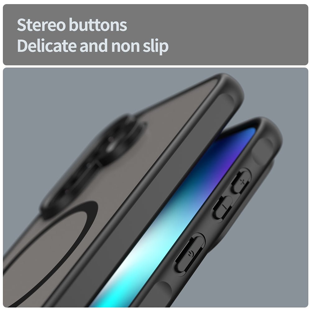 Techsuit Samsung Galaxy A37 5G - Σκληρή Θήκη με Πλαίσιο Σιλικόνης και MagSafe - HaloFrost II MagSafe - Black