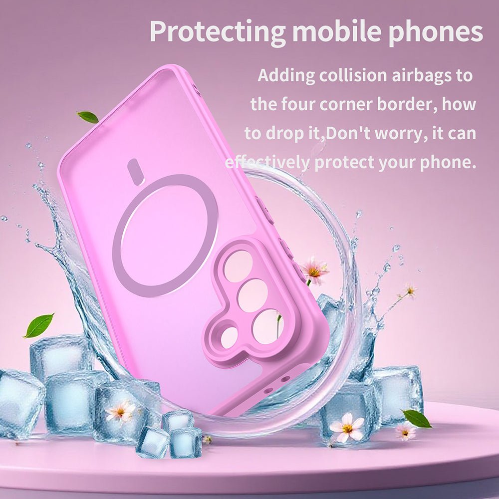 Techsuit Samsung Galaxy A37 5G - Σκληρή Θήκη με Πλαίσιο Σιλικόνης και MagSafe - HaloFrost II MagSafe - Pink