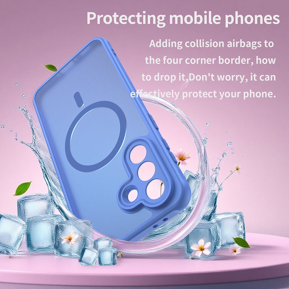 Techsuit Samsung Galaxy A37 5G - Σκληρή Θήκη με Πλαίσιο Σιλικόνης και MagSafe - HaloFrost II MagSafe - Sky Blue