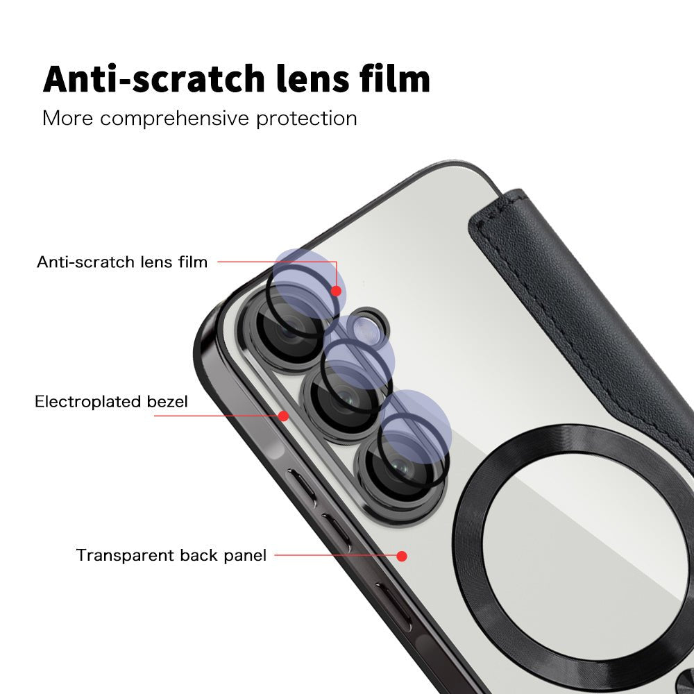 Techsuit Samsung Galaxy A37 5G - Θήκη Βιβλίο με MagSafe με Υποδοχές Καρτών και RFID Προστασία - SmartMag Book Case - Black