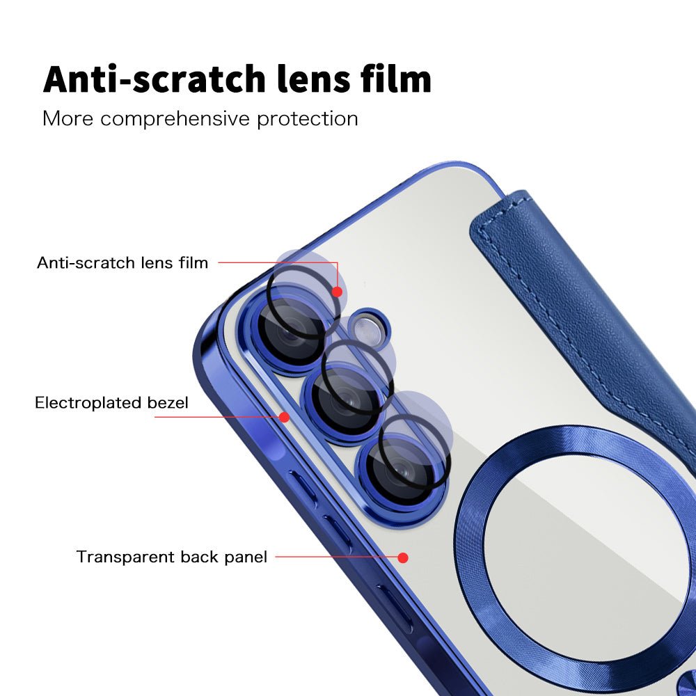 Techsuit Samsung Galaxy A37 5G - Θήκη Βιβλίο με MagSafe με Υποδοχές Καρτών και RFID Προστασία - SmartMag Book Case - Blue
