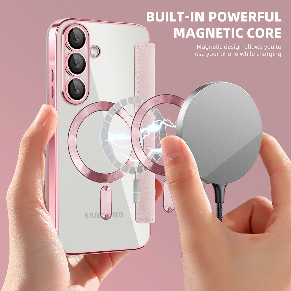 Techsuit Samsung Galaxy A37 5G - Θήκη Βιβλίο με MagSafe με Υποδοχές Καρτών και RFID Προστασία - SmartMag Book Case - Pink