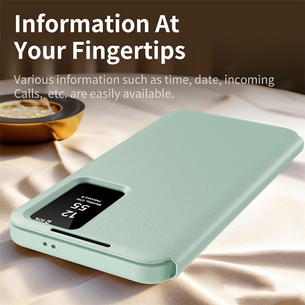 Techsuit Samsung Galaxy A37 5G - Θήκη Βιβλίο με Θέση για 1 Κάρτα - SmartView Series - Green