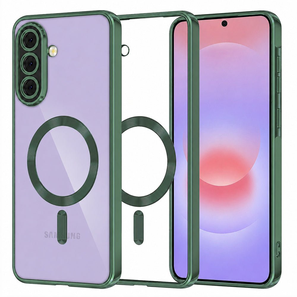 Techsuit Samsung Galaxy A37 5G - Θήκη Σιλικόνης - Luxury Crystal MagSafe - Deep Green