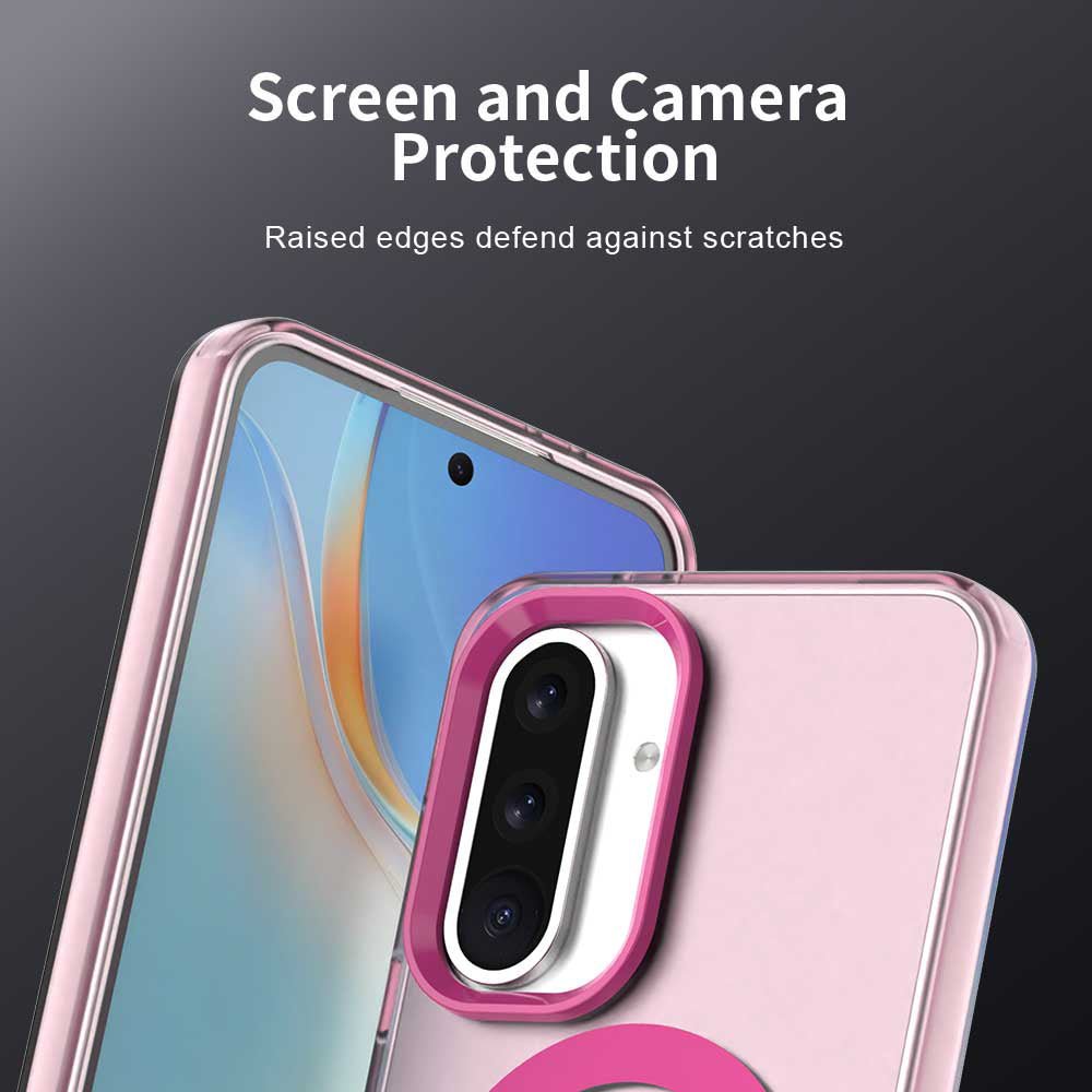 Techsuit Samsung Galaxy A56 5G - Σκληρή Θήκη με Πλαίσιο Σιλικόνης και MagSafe - CandyCase MagSafe - Pink