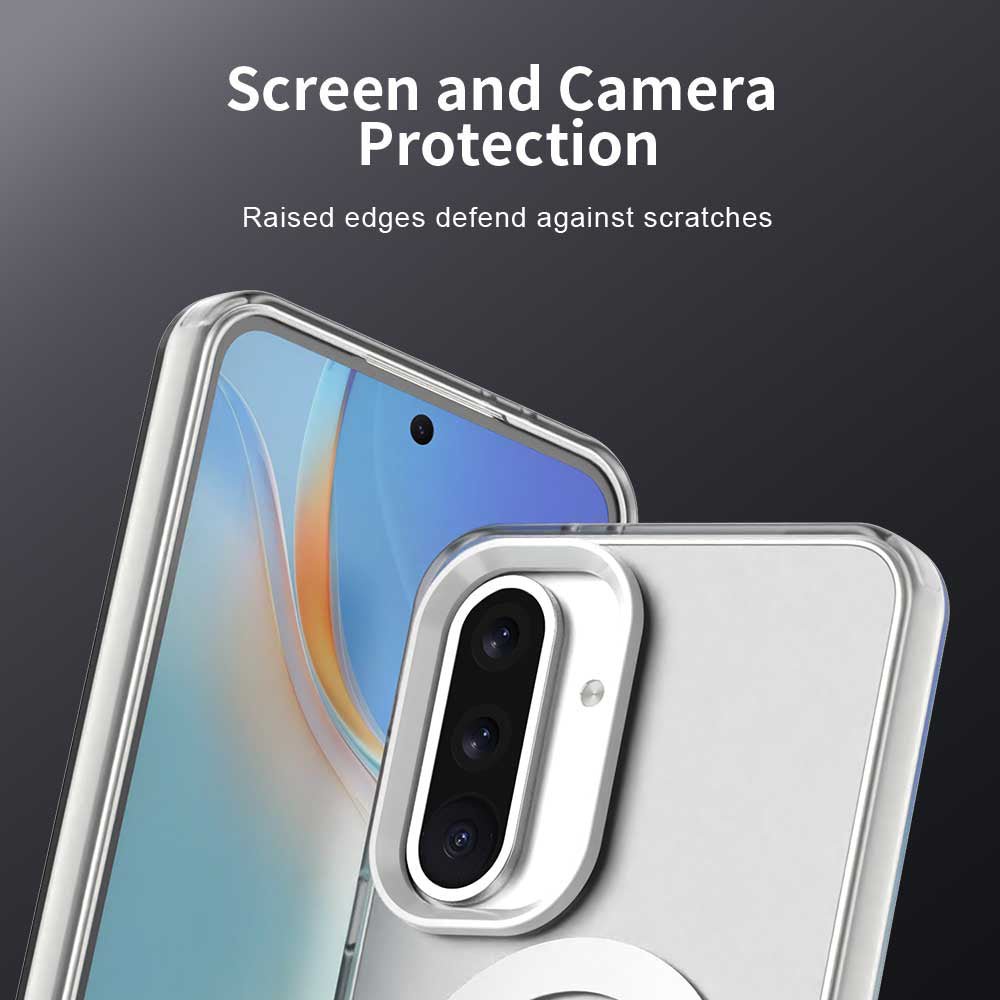 Techsuit Samsung Galaxy A56 5G - Σκληρή Θήκη με Πλαίσιο Σιλικόνης και MagSafe - CandyCase MagSafe - White