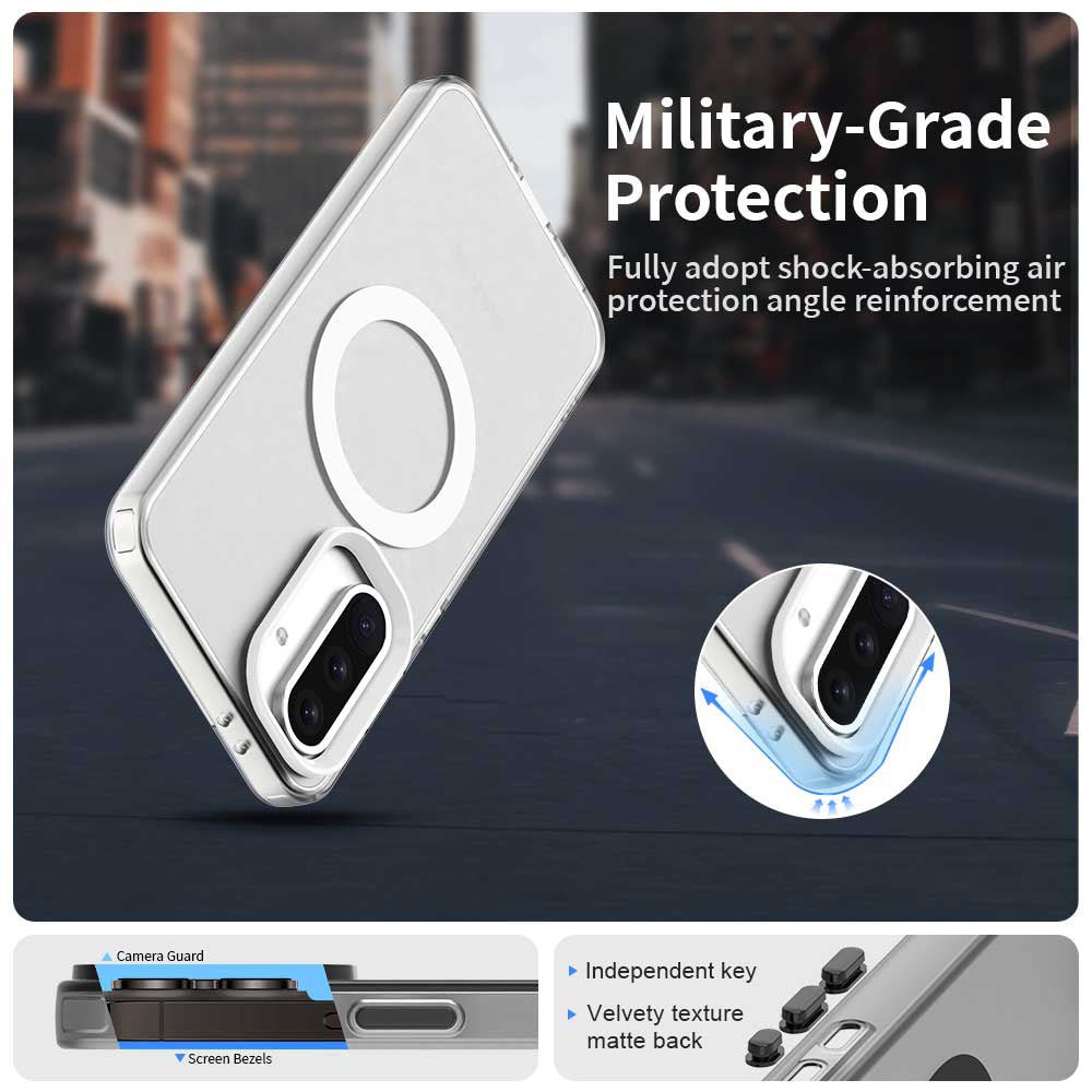 Techsuit Samsung Galaxy A56 5G - Σκληρή Θήκη με Πλαίσιο Σιλικόνης και MagSafe - CandyCase MagSafe - White