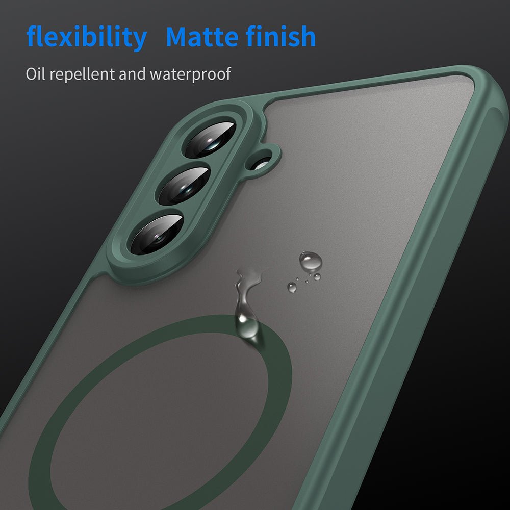 Techsuit Samsung Galaxy A56 5G - Σκληρή Θήκη με Πλαίσιο Σιλικόνης και MagSafe - HaloFrost II MagSafe - Green