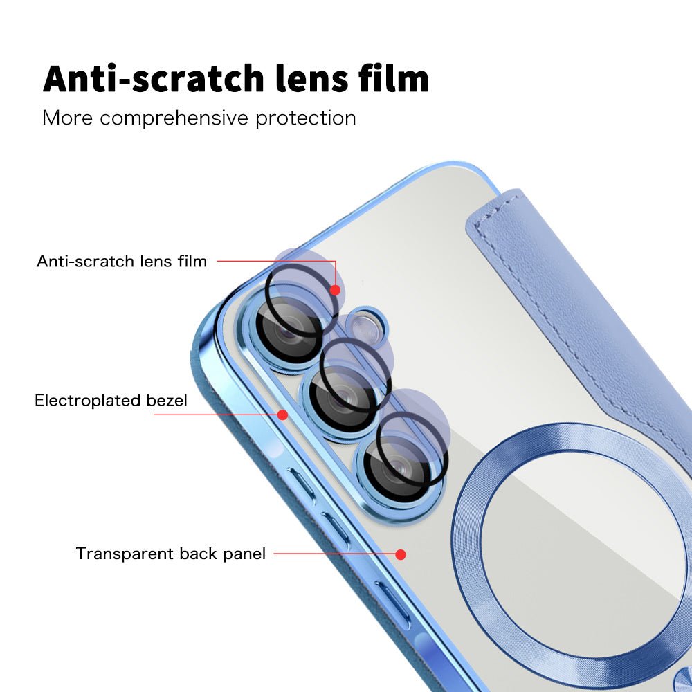 Techsuit Samsung Galaxy A56 5G - Θήκη Βιβλίο με MagSafe με Υποδοχές Καρτών και RFID Προστασία - SmartMag Book Case - Light Blue