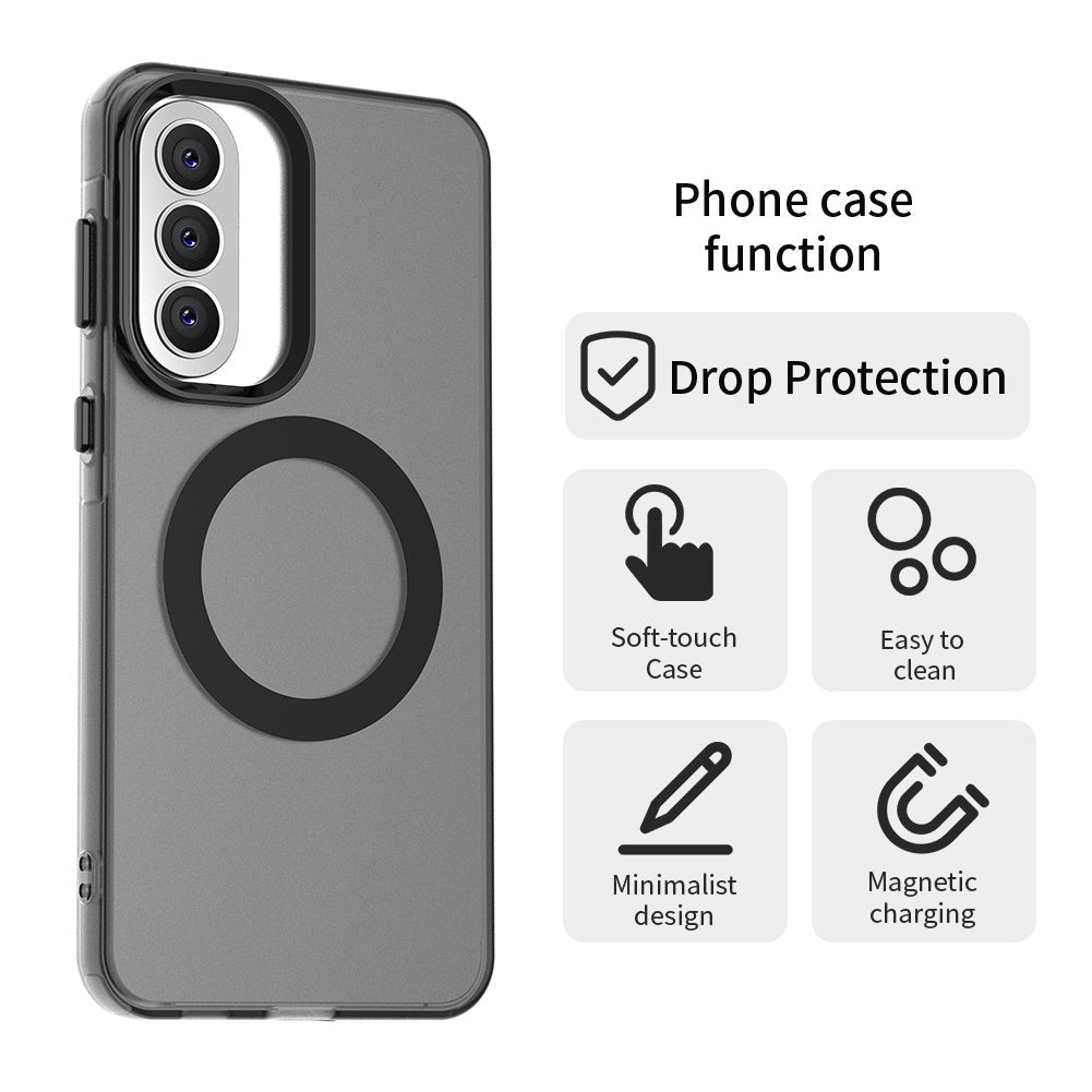 Techsuit Samsung Galaxy A57 5G - Σκληρή Θήκη με Πλαίσιο Σιλικόνης και MagSafe - CandyCase MagSafe - Black