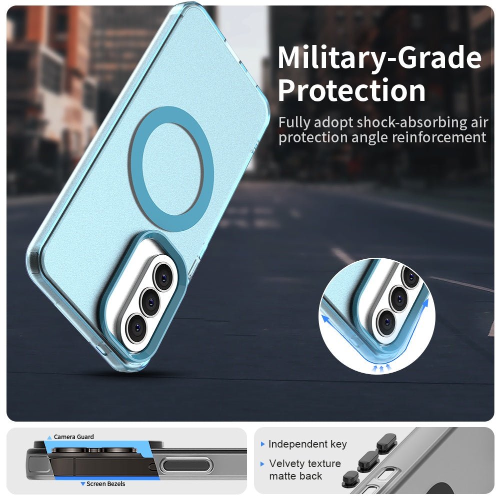 Techsuit Samsung Galaxy A57 5G - Σκληρή Θήκη με Πλαίσιο Σιλικόνης και MagSafe - CandyCase MagSafe - Blue