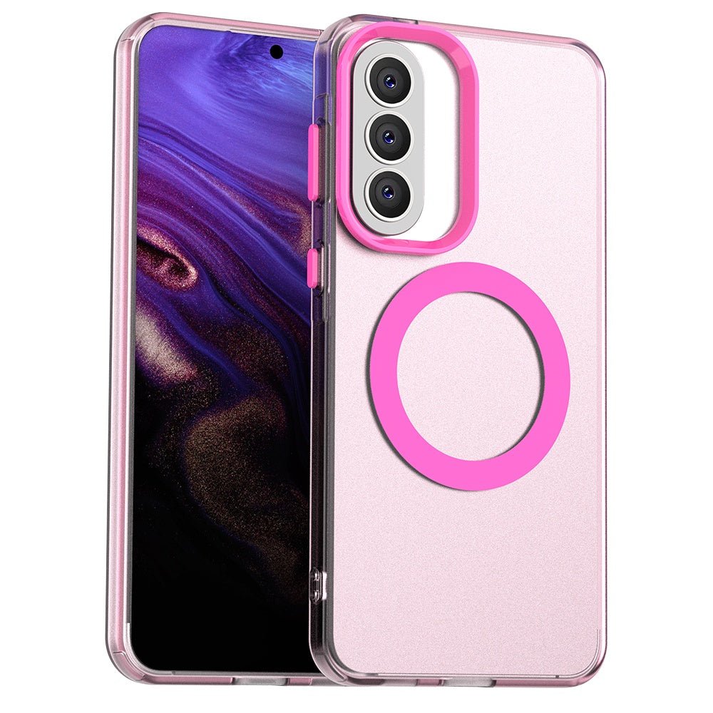 Techsuit Samsung Galaxy A57 5G - Σκληρή Θήκη με Πλαίσιο Σιλικόνης και MagSafe - CandyCase MagSafe - Pink