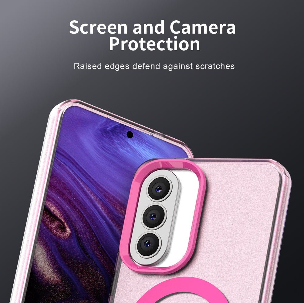Techsuit Samsung Galaxy A57 5G - Σκληρή Θήκη με Πλαίσιο Σιλικόνης και MagSafe - CandyCase MagSafe - Pink