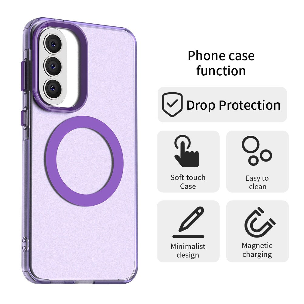 Techsuit Samsung Galaxy A57 5G - Σκληρή Θήκη με Πλαίσιο Σιλικόνης και MagSafe - CandyCase MagSafe - Purple