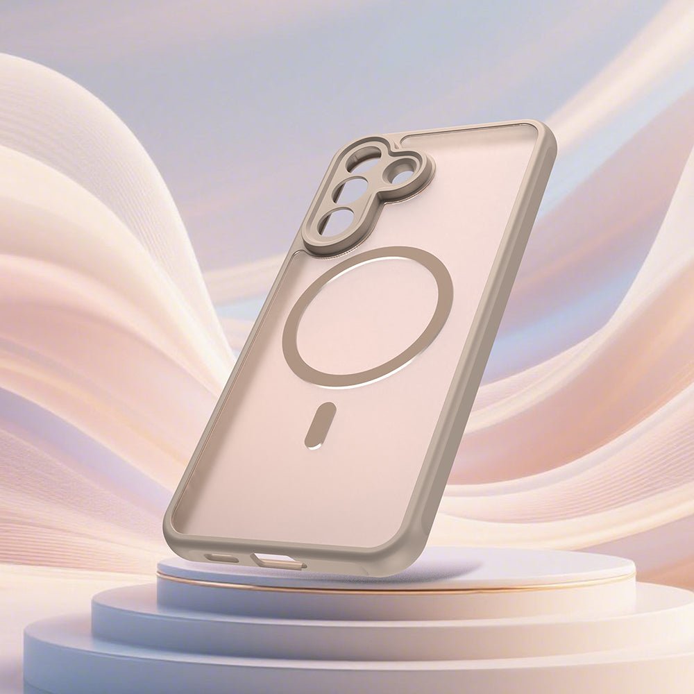 Techsuit Samsung Galaxy A57 5G - Σκληρή Θήκη με Πλαίσιο Σιλικόνης και MagSafe - HaloFrost II MagSafe - Gold