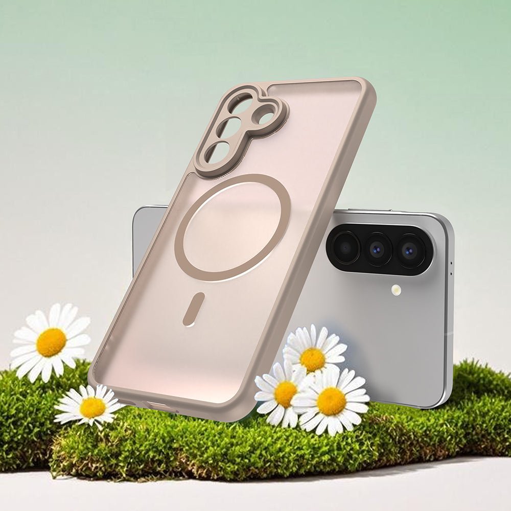 Techsuit Samsung Galaxy A57 5G - Σκληρή Θήκη με Πλαίσιο Σιλικόνης και MagSafe - HaloFrost II MagSafe - Gold