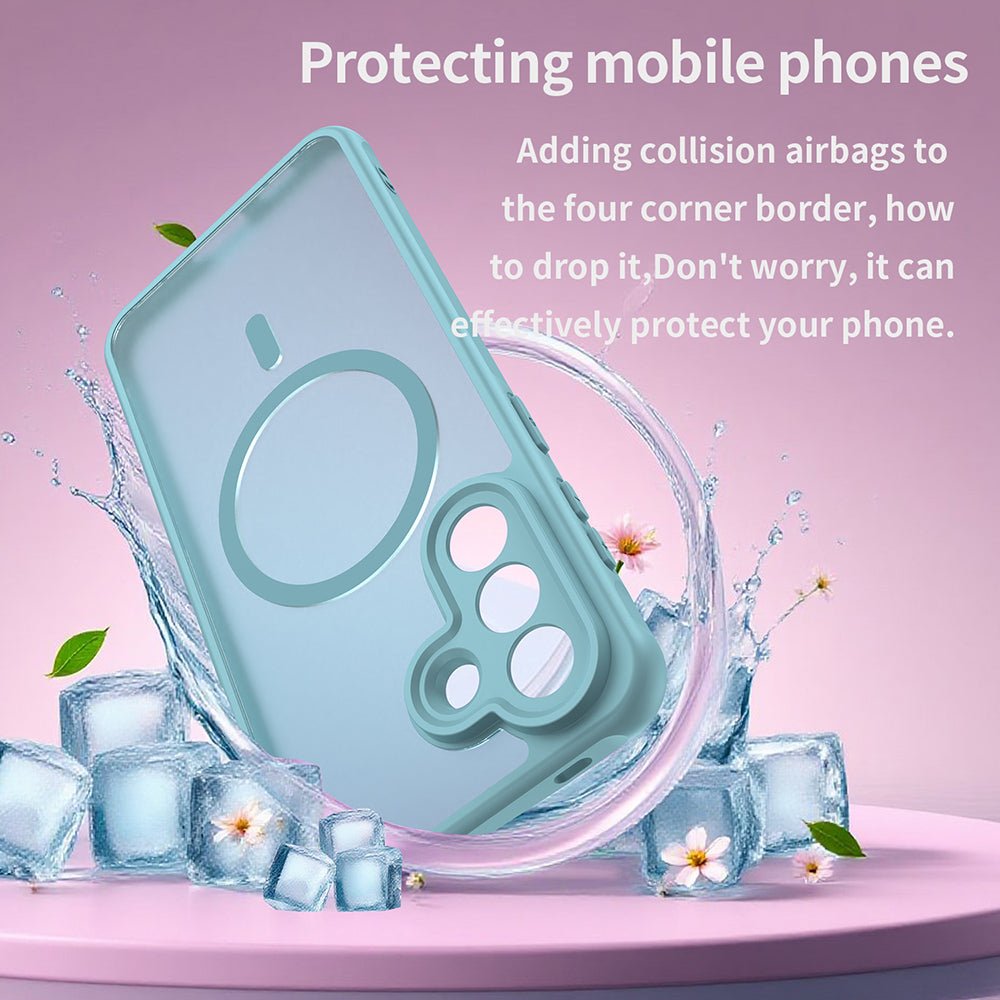 Techsuit Samsung Galaxy A57 5G - Σκληρή Θήκη με Πλαίσιο Σιλικόνης και MagSafe - HaloFrost II MagSafe - Mint Green