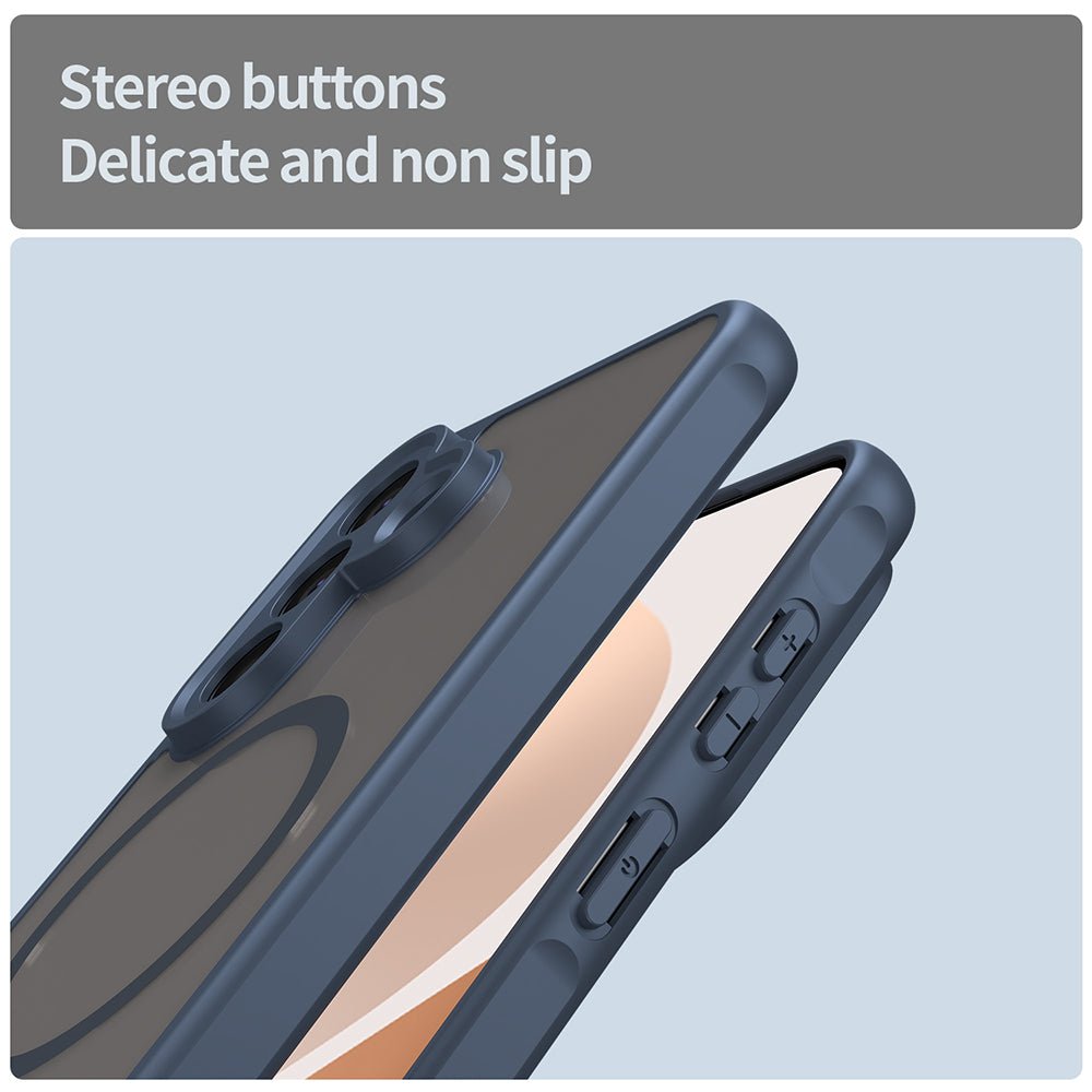 Techsuit Samsung Galaxy A57 5G - Σκληρή Θήκη με Πλαίσιο Σιλικόνης και MagSafe - HaloFrost II MagSafe - Navy Blue