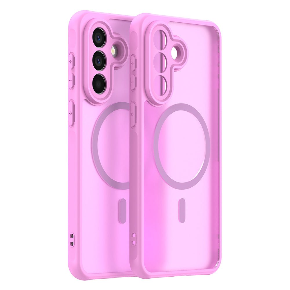 Techsuit Samsung Galaxy A57 5G - Σκληρή Θήκη με Πλαίσιο Σιλικόνης και MagSafe - HaloFrost II MagSafe - Pink